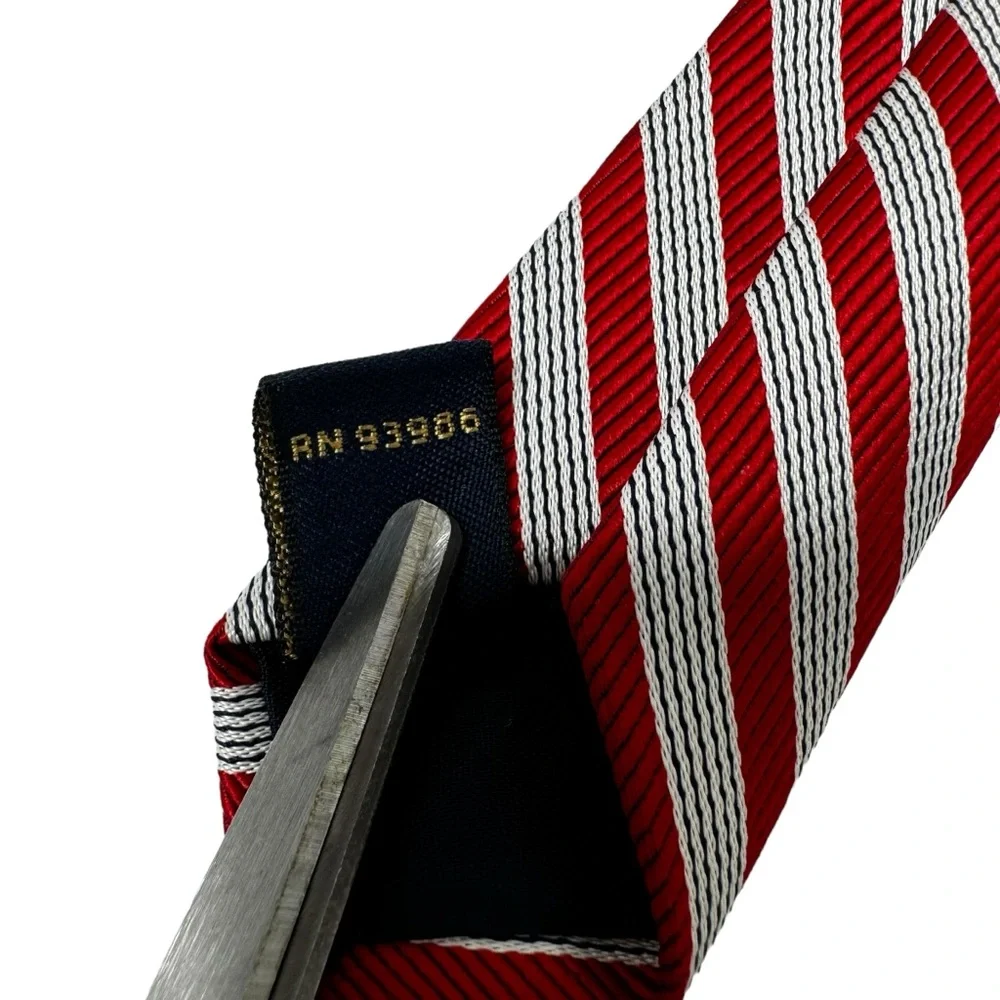 Brooks Brothers | Striped‎ Silk Stain Resistant Tie Red and Gray Stripe